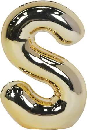 Ashland 8.5" Gold Bubble Ceramic Monogram Letter Spring Home Decor