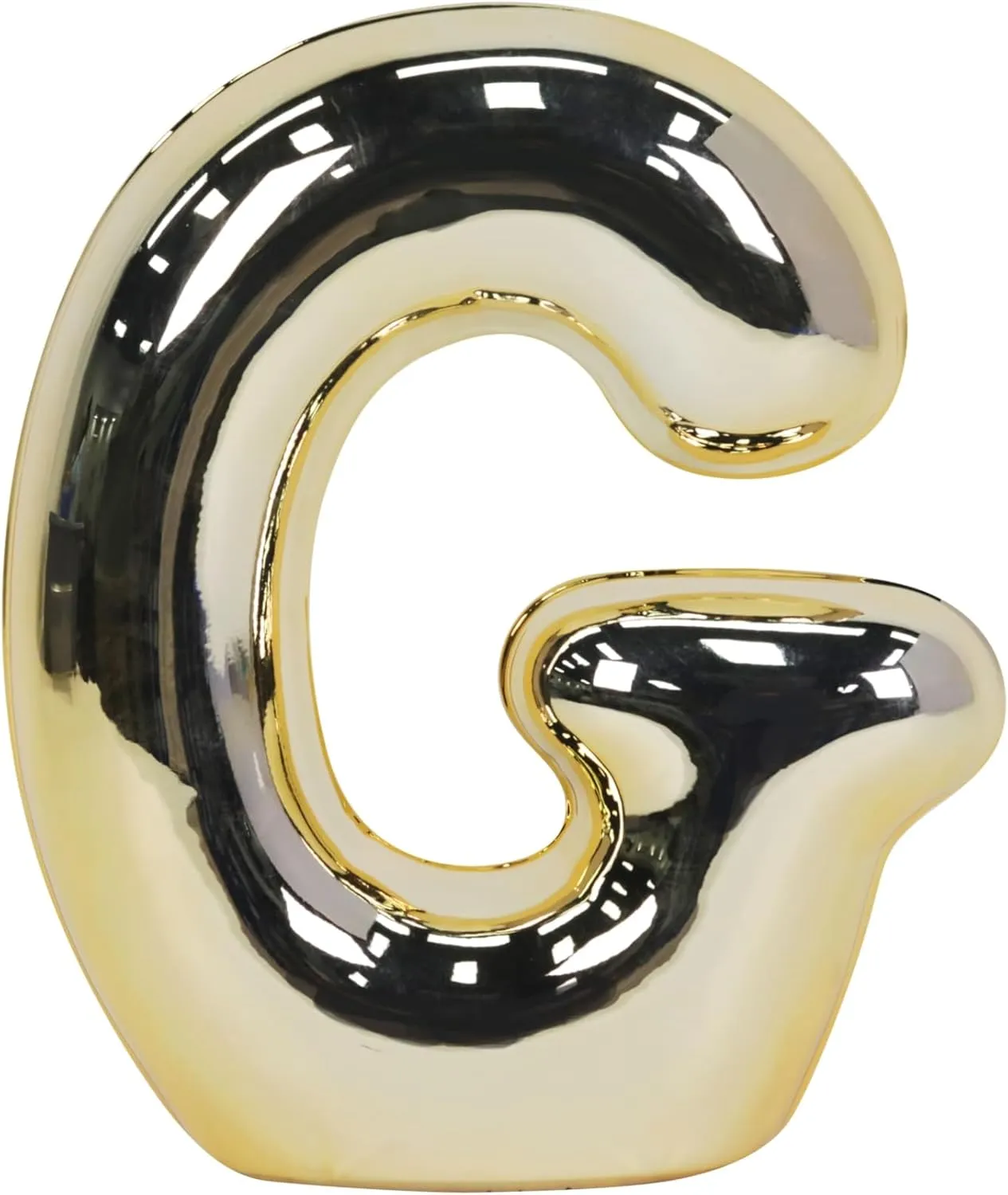 Ashland 8.5" Gold Bubble Ceramic Monogram Letter Spring Home Decor
