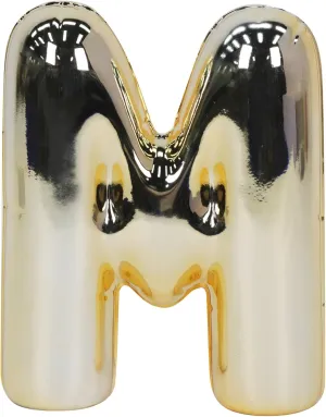 Ashland 8.5" Gold Bubble Ceramic Monogram Letter Spring Home Decor