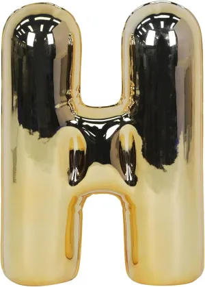 Ashland 8.5" Gold Bubble Ceramic Monogram Letter Spring Home Decor