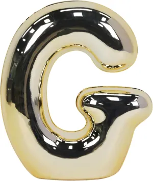 Ashland 8.5" Gold Bubble Ceramic Monogram Letter Spring Home Decor