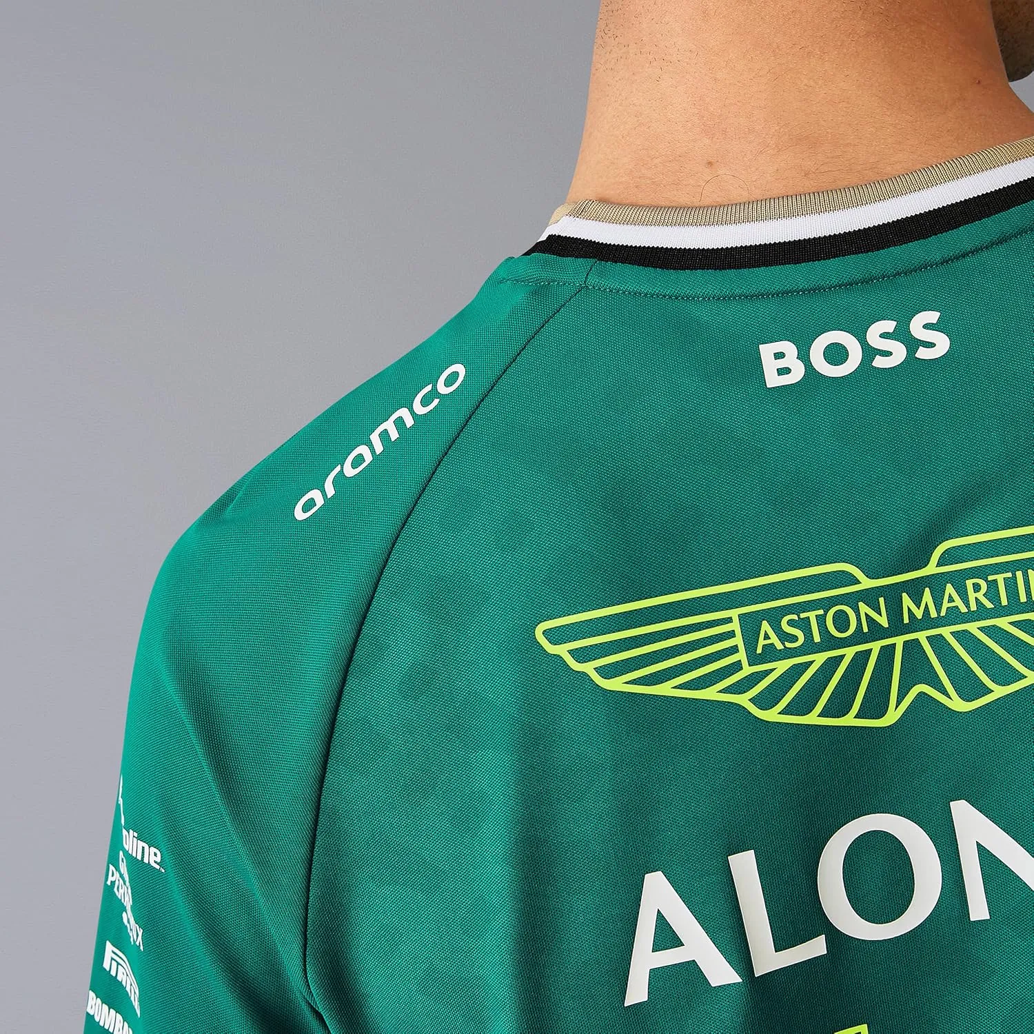 Aston Martin Men's F1 2024 Fernando Alonso Team Tshirt - Green