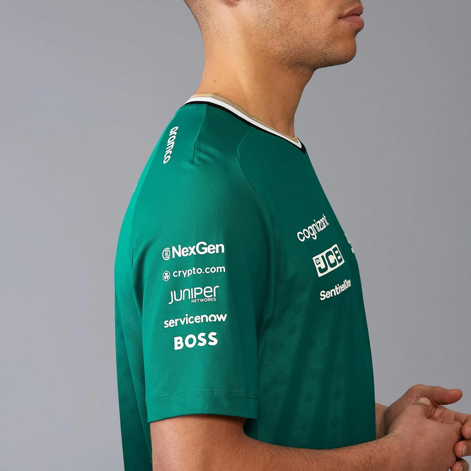 Aston Martin Men's F1 2024 Fernando Alonso Team Tshirt - Green