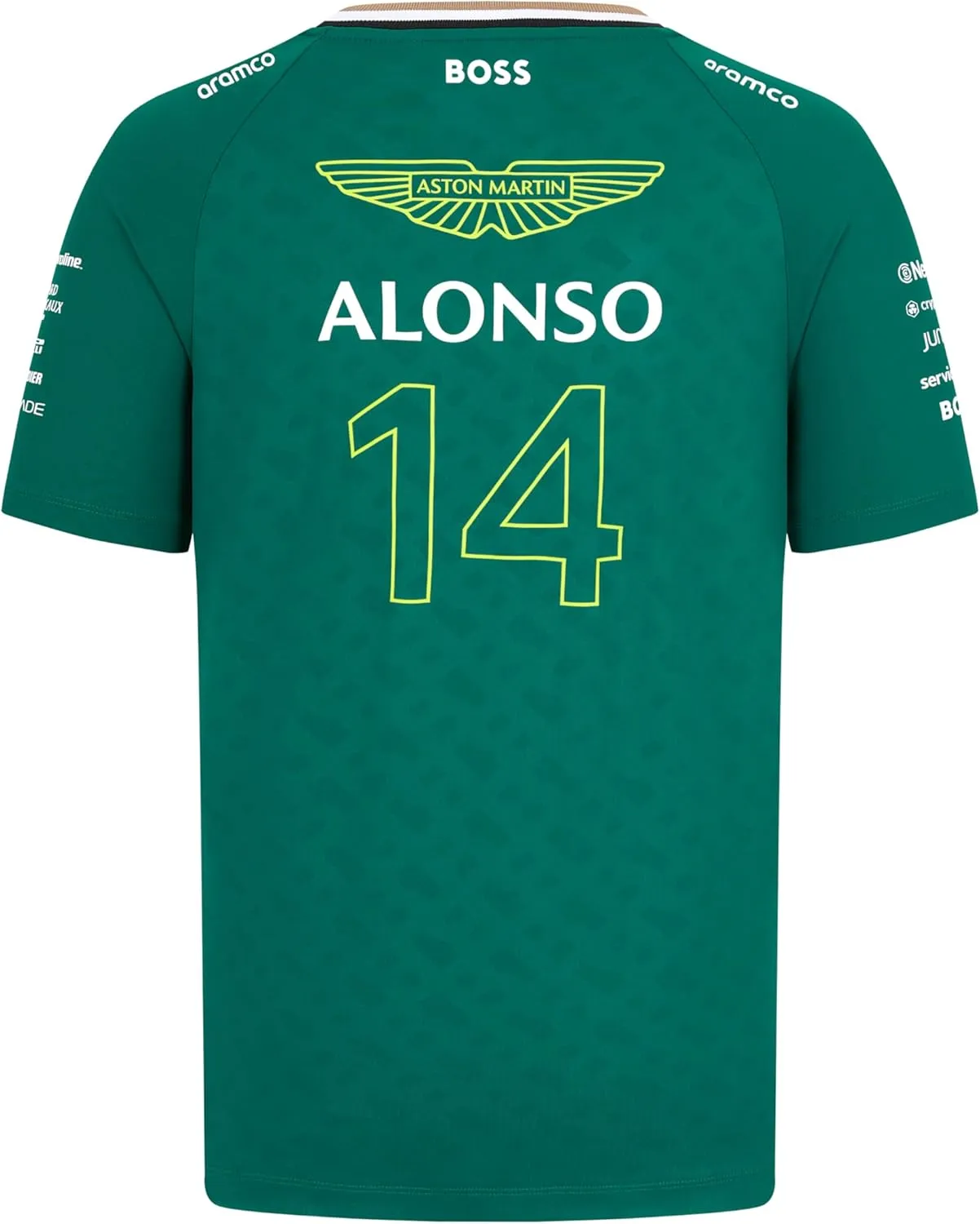 Aston Martin Men's F1 2024 Fernando Alonso Team Tshirt - Green