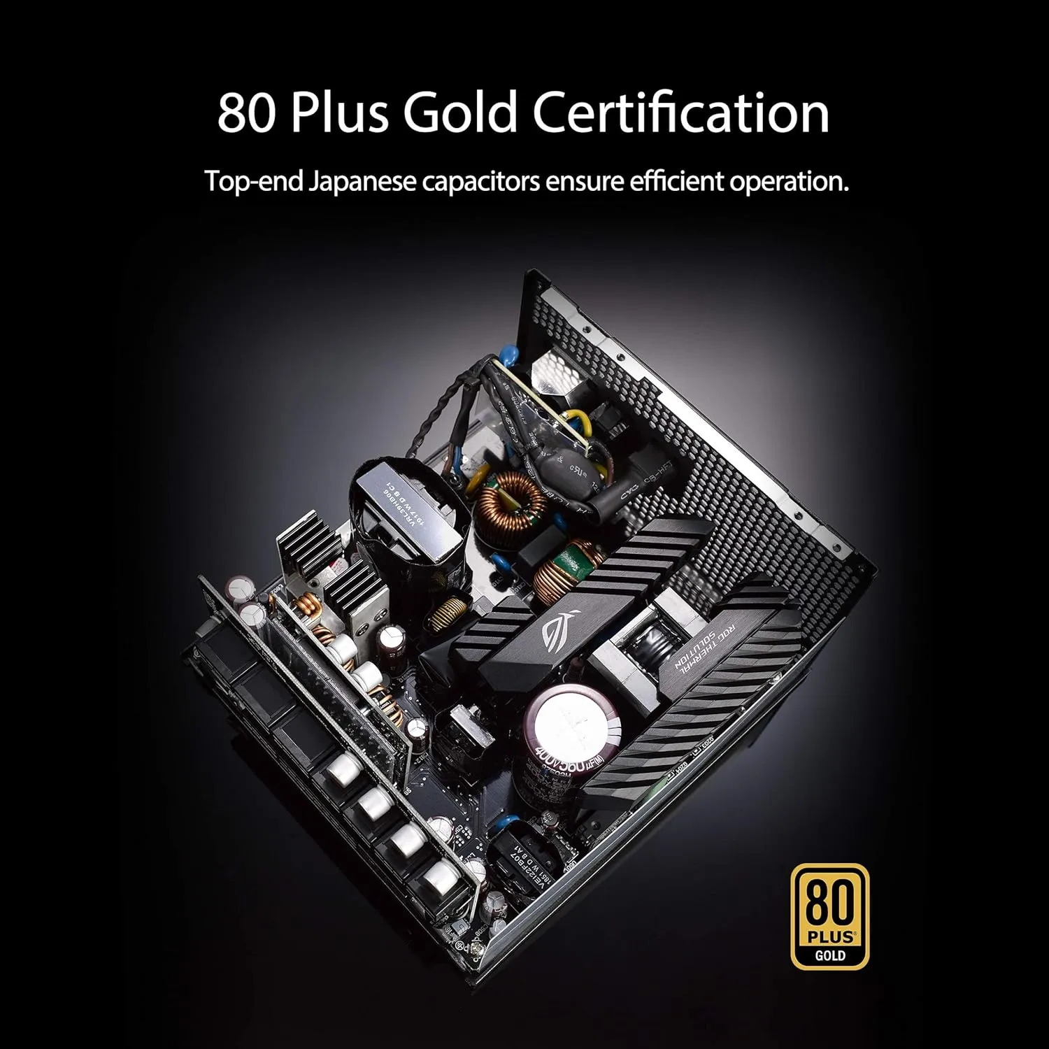 ASUS ROG STRIX 850W Gold Modular PSU with ROG Heatsinks, Axial-tech Fan, 10-Year Warranty