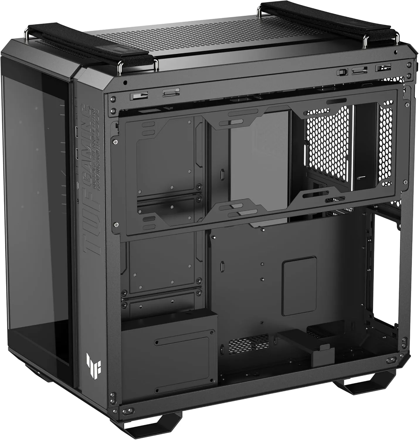 ASUS TUF Gaming GT502 Horizon ATX Mid-Tower Gaming Case (Boundless Panoramic Design, Dual-Chamber, Independent CPU and GPU Cooling Zones, Tool-Free Side Panels, USB 10 Gbps Type-C® Front Panel)