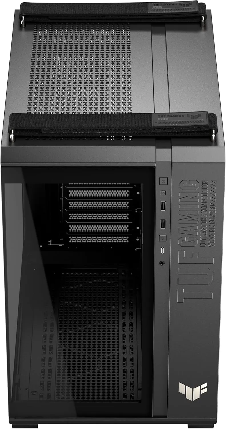 ASUS TUF Gaming GT502 Horizon ATX Mid-Tower Gaming Case (Boundless Panoramic Design, Dual-Chamber, Independent CPU and GPU Cooling Zones, Tool-Free Side Panels, USB 10 Gbps Type-C® Front Panel)