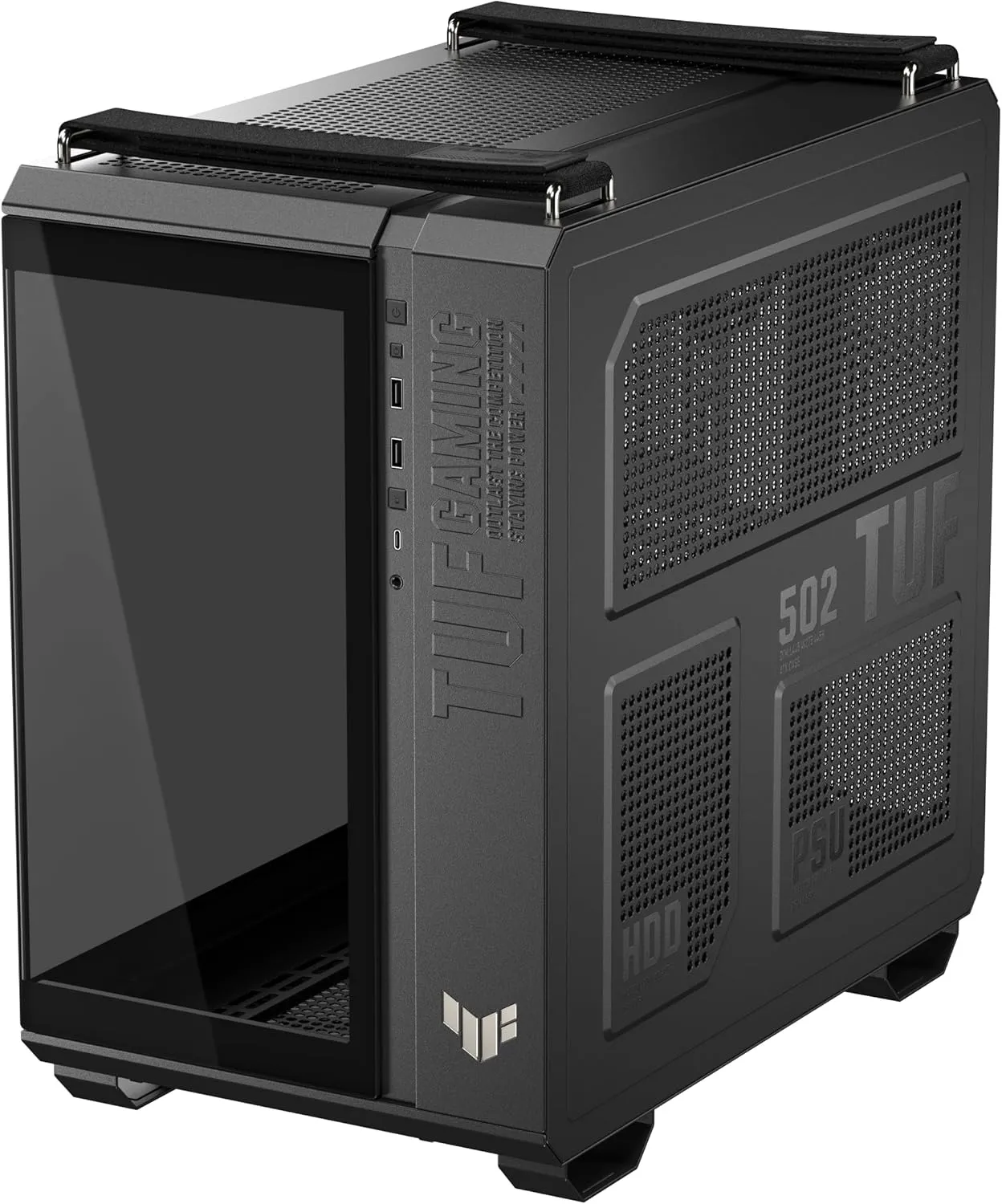 ASUS TUF Gaming GT502 Horizon ATX Mid-Tower Gaming Case (Boundless Panoramic Design, Dual-Chamber, Independent CPU and GPU Cooling Zones, Tool-Free Side Panels, USB 10 Gbps Type-C® Front Panel)