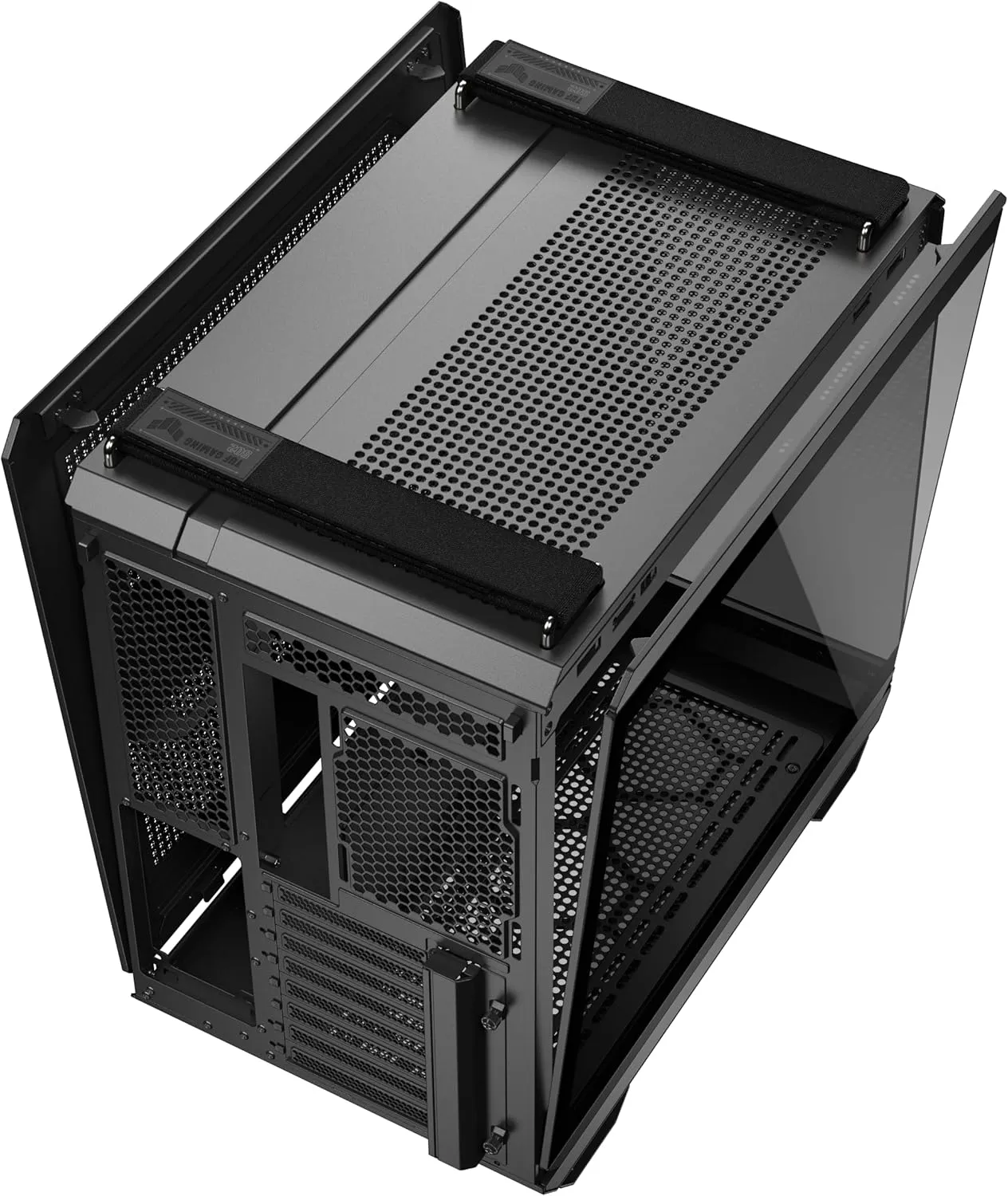 ASUS TUF Gaming GT502 Horizon ATX Mid-Tower Gaming Case (Boundless Panoramic Design, Dual-Chamber, Independent CPU and GPU Cooling Zones, Tool-Free Side Panels, USB 10 Gbps Type-C® Front Panel)