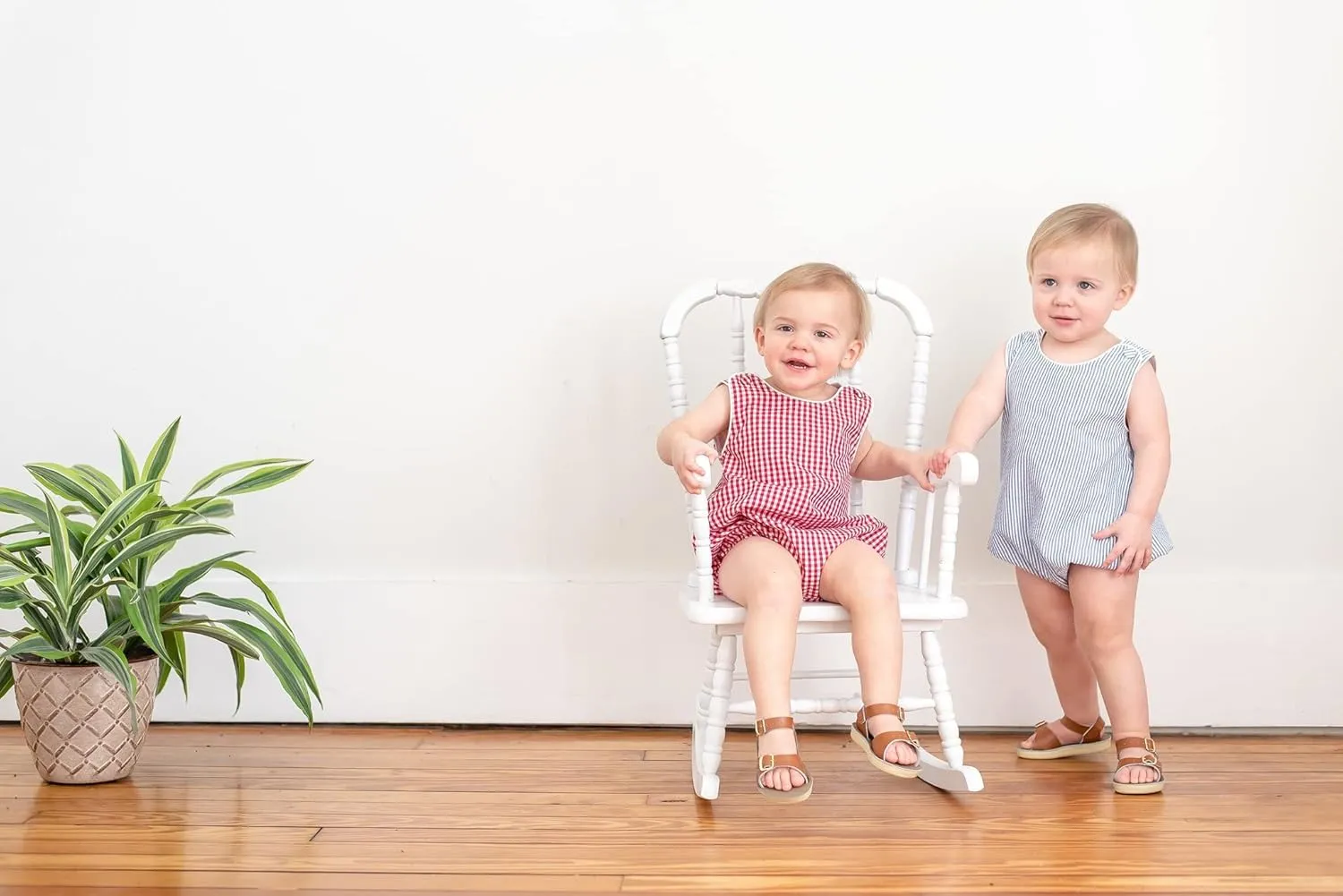 Baby & Toddler Boys and Girls Seersucker or Gingham One-Piece Bubble Romper