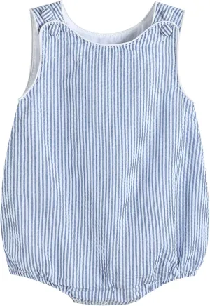 Baby & Toddler Boys and Girls Seersucker or Gingham One-Piece Bubble Romper