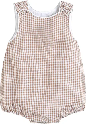 Baby & Toddler Boys and Girls Seersucker or Gingham One-Piece Bubble Romper
