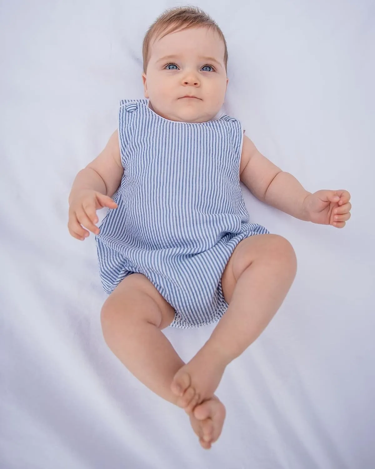 Baby & Toddler Boys and Girls Seersucker or Gingham One-Piece Bubble Romper