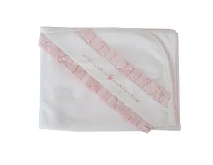 Baby Girl's Heirloom Rosevine Embroidered Blanket
