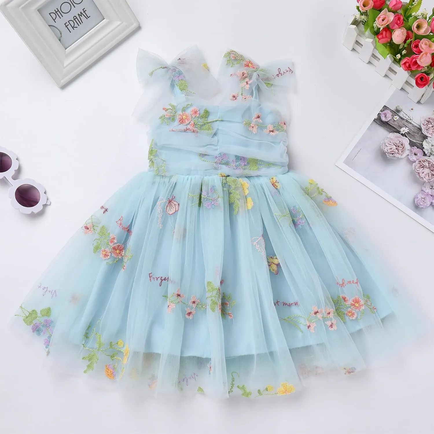 Baby Girls Tutu Dress Summer Sleeveless Backless Princess Birthday Party Dresses Sequin Ruffle Tulle Bowknot Sundress