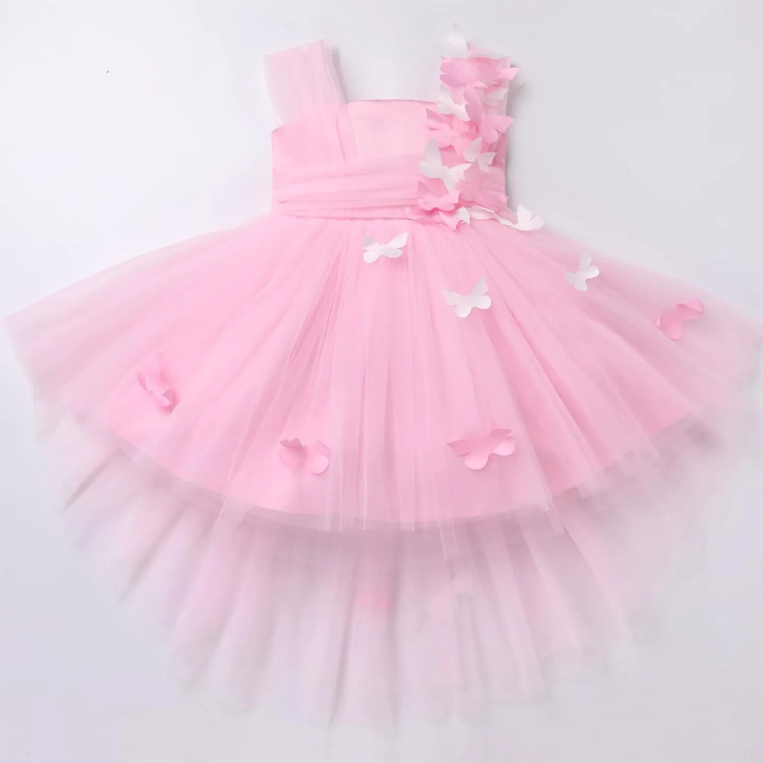 Baby Toddler Girl Tulle Tutu Dress Butterfly Flower Girl Wedding Formal Birthday Outfits Cake Smash Dresses