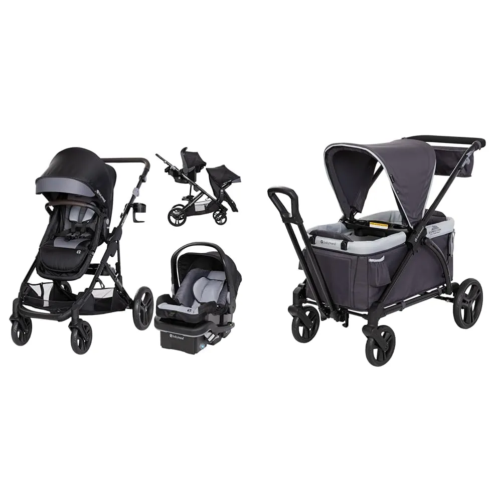 Baby Trend Morph Single-Double Travel System & Expedition Stroller Wagon