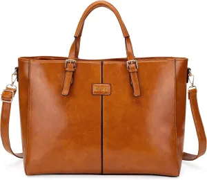 Badgley Mischka Julia Vegan Leather Weekender Tote Bag for Travel (Tan)