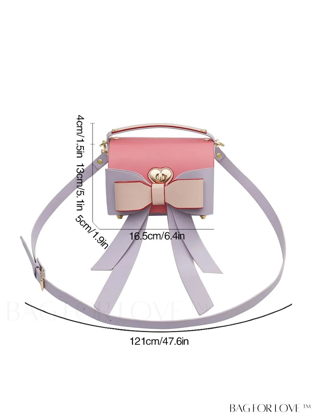 BagForLove - Stylish Mini Handbag with Adjustable Strap and Bowknot Decoration
