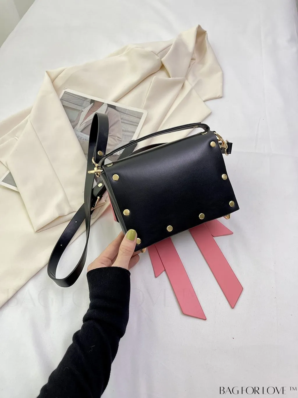 BagForLove - Stylish Mini Handbag with Adjustable Strap and Bowknot Decoration