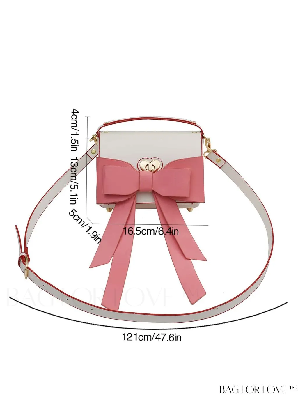BagForLove - Stylish Mini Handbag with Adjustable Strap and Bowknot Decoration