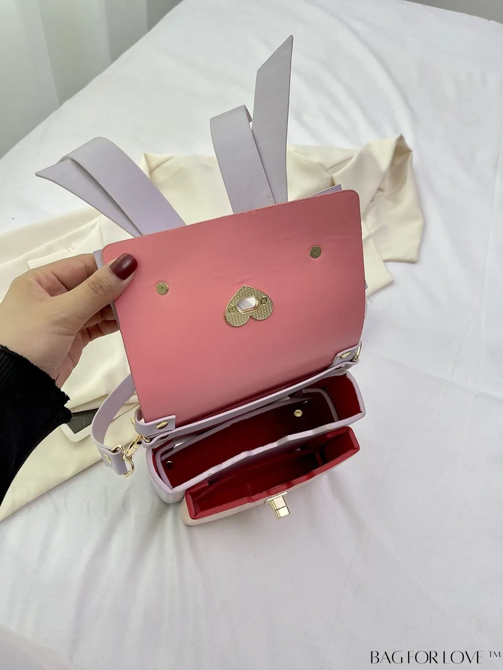 BagForLove - Stylish Mini Handbag with Adjustable Strap and Bowknot Decoration