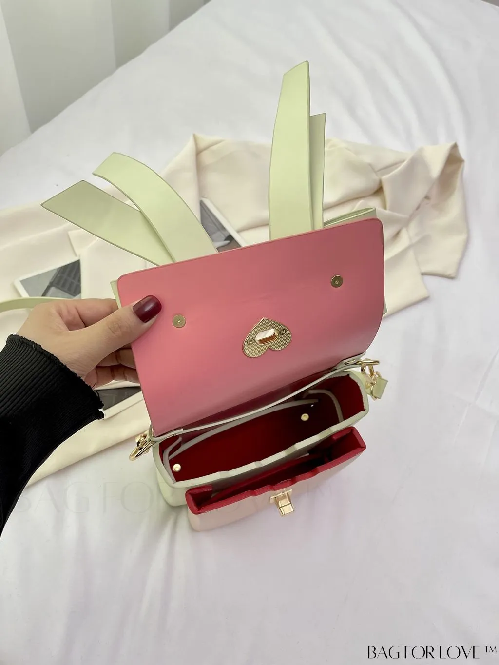BagForLove - Stylish Mini Handbag with Adjustable Strap and Bowknot Decoration
