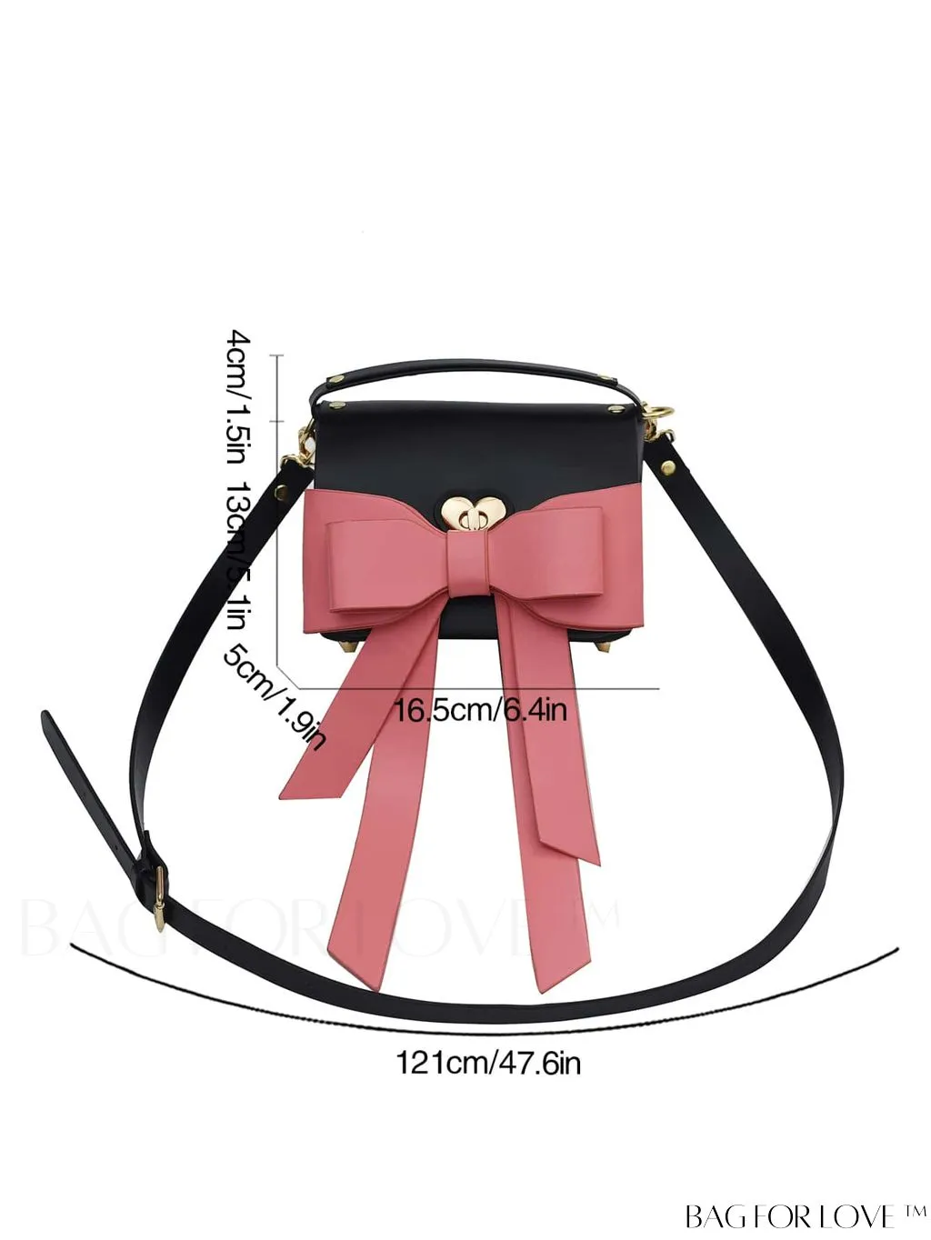 BagForLove - Stylish Mini Handbag with Adjustable Strap and Bowknot Decoration
