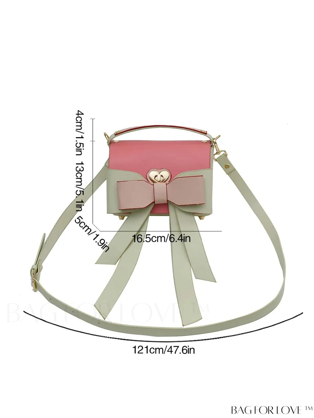 BagForLove - Stylish Mini Handbag with Adjustable Strap and Bowknot Decoration