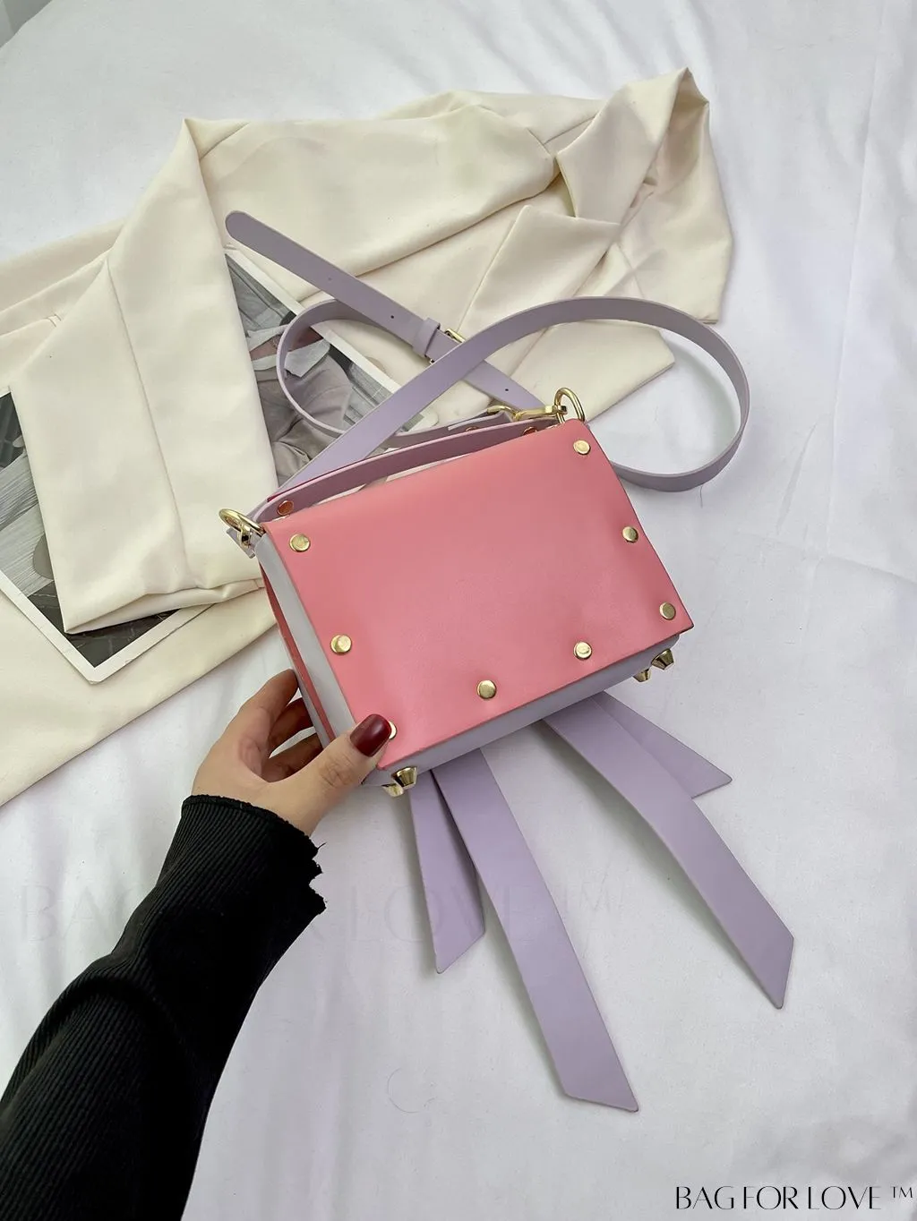 BagForLove - Stylish Mini Handbag with Adjustable Strap and Bowknot Decoration