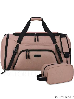 BagForLove - Waterproof Gym Duffle Bag - 40L Sports Travel Bag with Shoe Compartment and Toiletry Bag