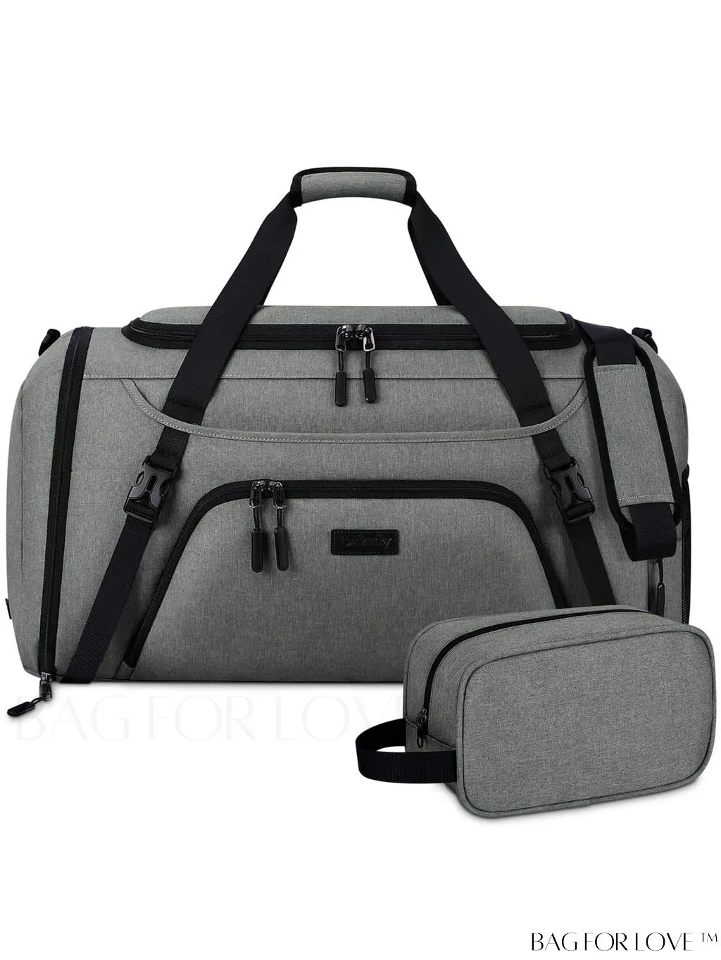 BagForLove - Waterproof Gym Duffle Bag - 40L Sports Travel Bag with Shoe Compartment and Toiletry Bag