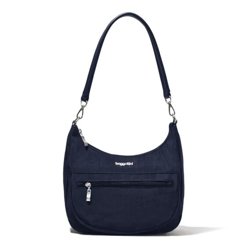 Baggallini Modern Pocket French Navy Half Moon Bag (Women's)