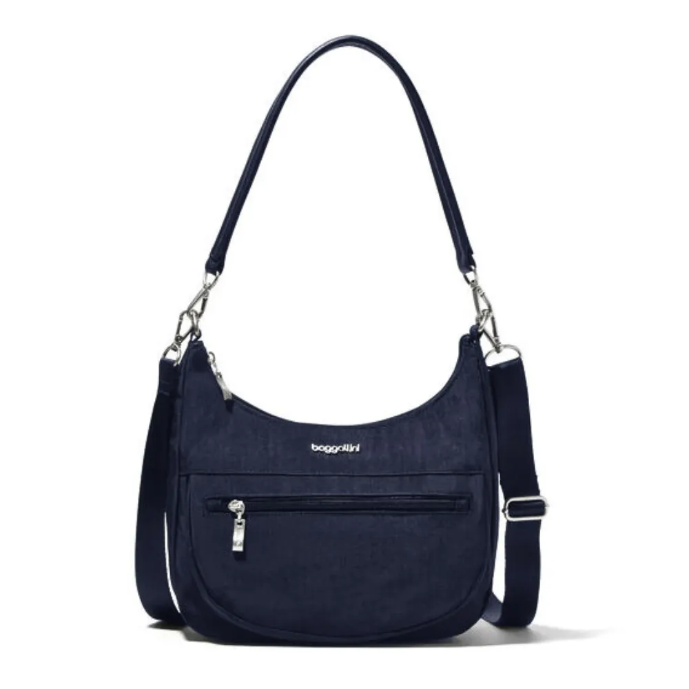 Baggallini Modern Pocket French Navy Half Moon Bag (Women's)