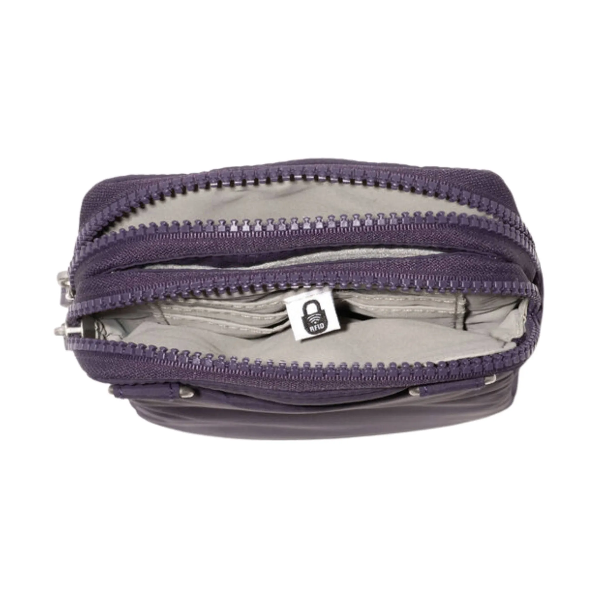 Baggallini Modern Take Two RFID Crossbody - Plum Twilight EcoPuff