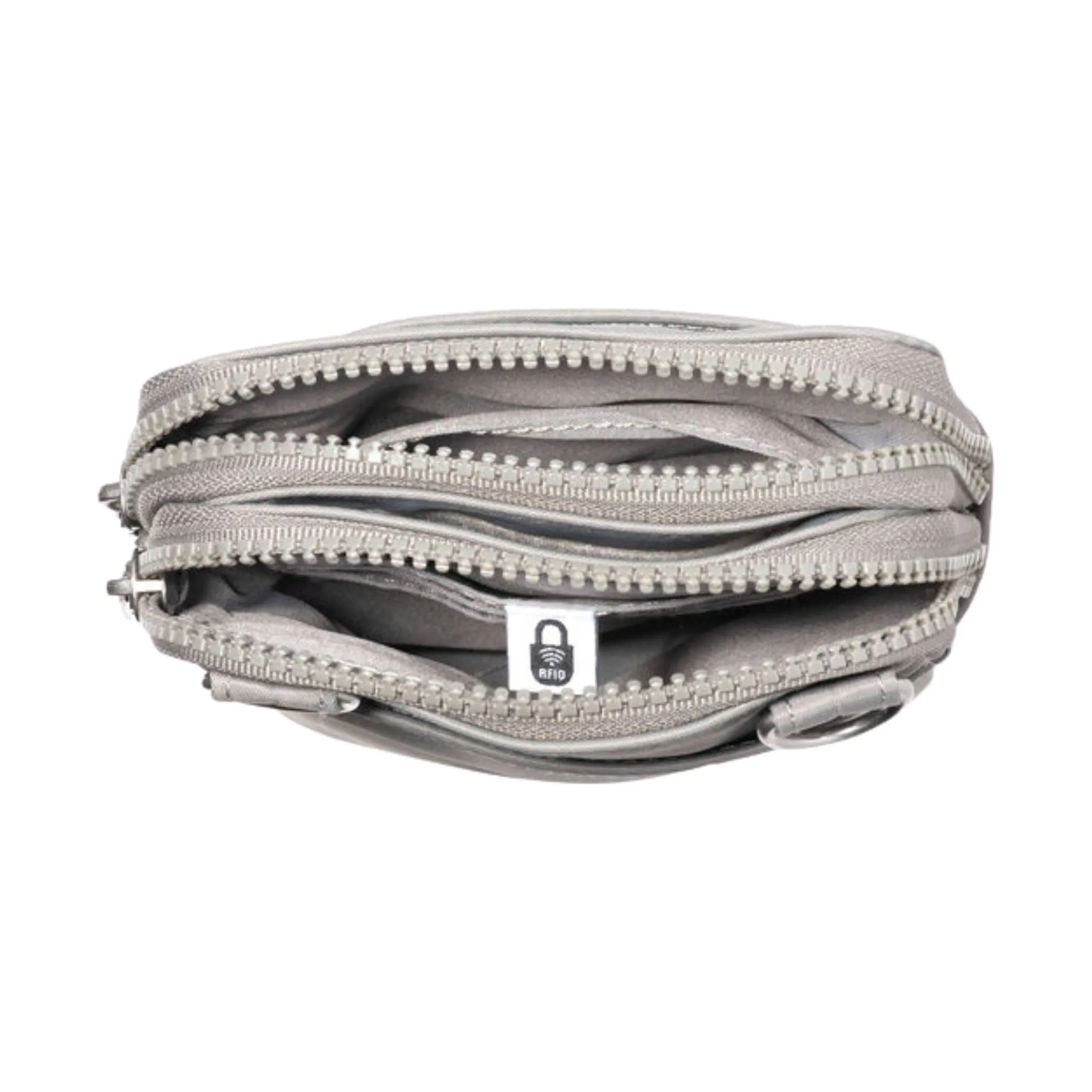Baggallini Modern Take Two RFID Crossbody - Steel Grey Twill