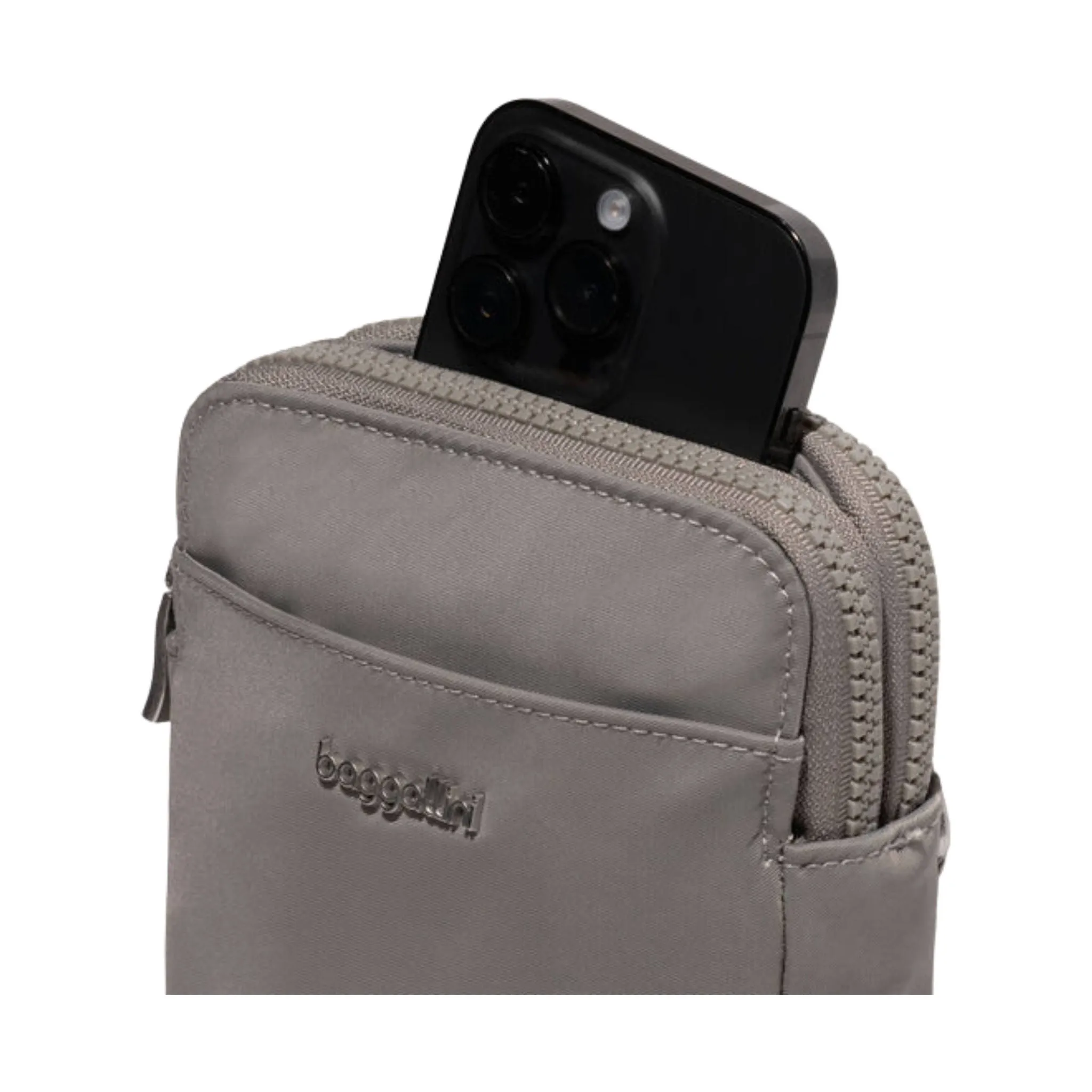 Baggallini Modern Take Two RFID Crossbody - Steel Grey Twill