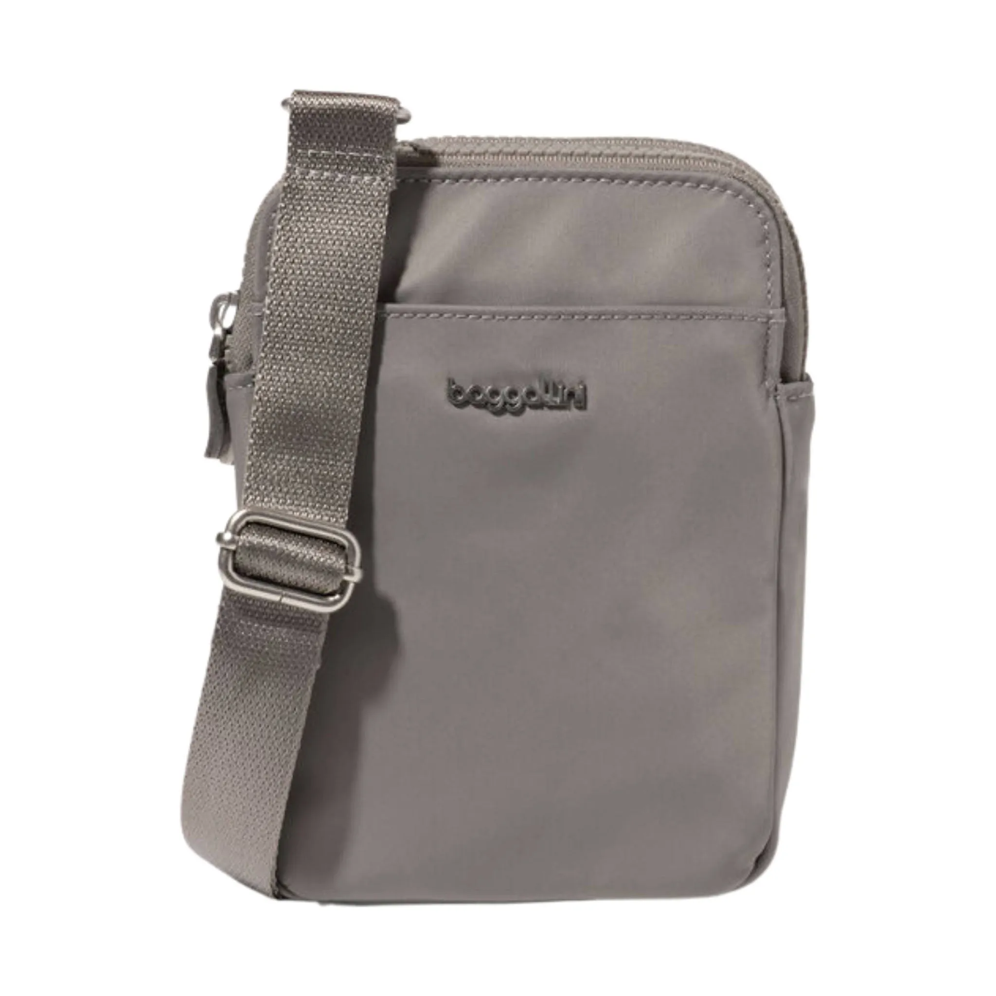 Baggallini Modern Take Two RFID Crossbody - Steel Grey Twill