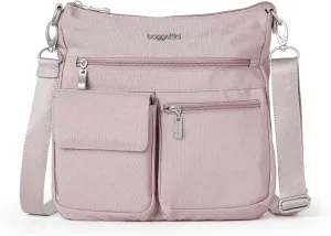 Baggallini womens Modern Everywhere Slim Crossbody, Blush Shimmer, One Size US