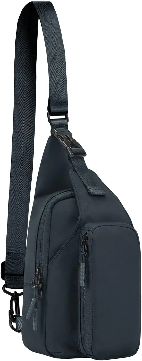 baleaf Daily Sling Bag Crossbody Backpack Adjustable Strap Shoulder Chest Daypack Casual Traveling Hiking Daily Dark Grey
