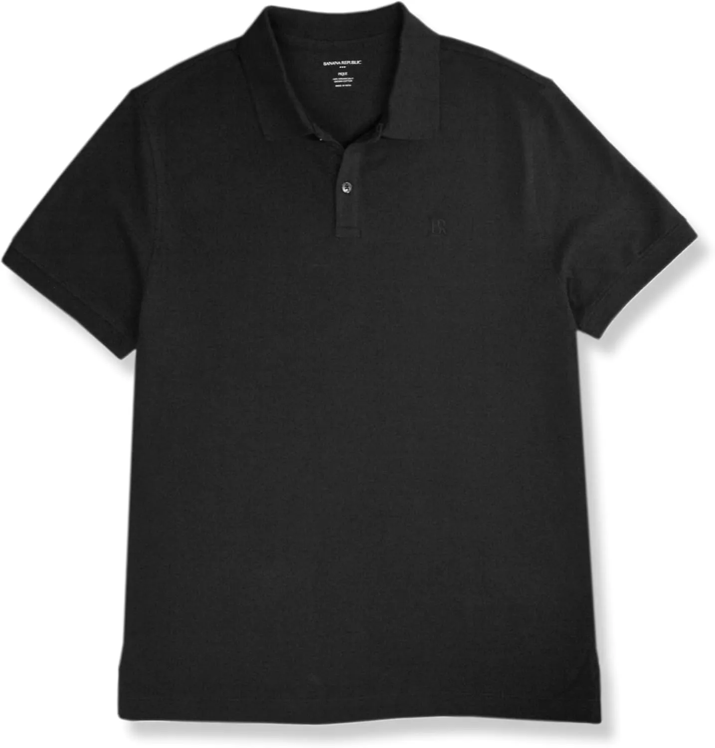 Banana Republic Mens 719664 Standard Fit Pique Mesh All Cotton Monogram Polo Shirt