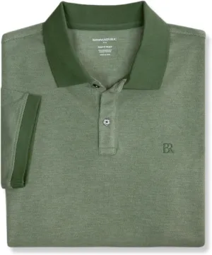 Banana Republic Mens Slim Fit Pique Mesh Organic Cotton Monogram Polo Shirt