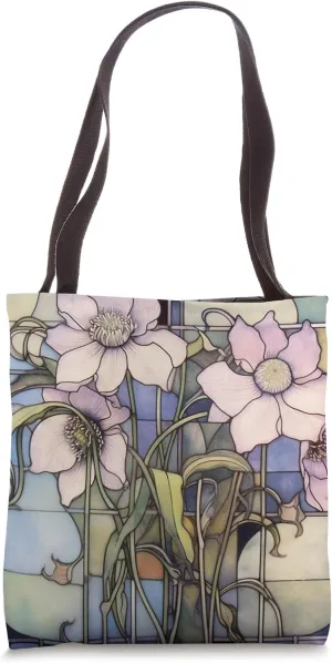 Beautiful Floral Hellebore Flower Art Nouveau Tote Bag