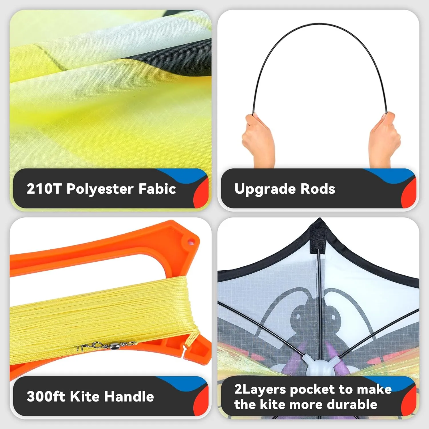 Beautiful Yellow Tulle Butterfly for Kids & Adults,Easy to Fly with Kites for Beach Trip Park Family Outdoor Games and Activities
