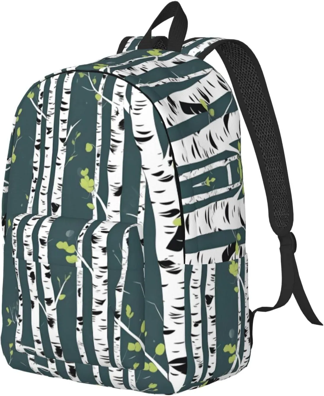Beauty Birch Tree Print Canvas Laptop Backpack Outdoor Casual Travel Bag Daypack Book Bag For Men Women