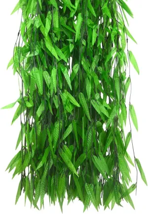 Beebel 50 Strands Artificial Vine Fake Leaves Silk Willow Rattan Wicker Twig for Jungle Party Supplies