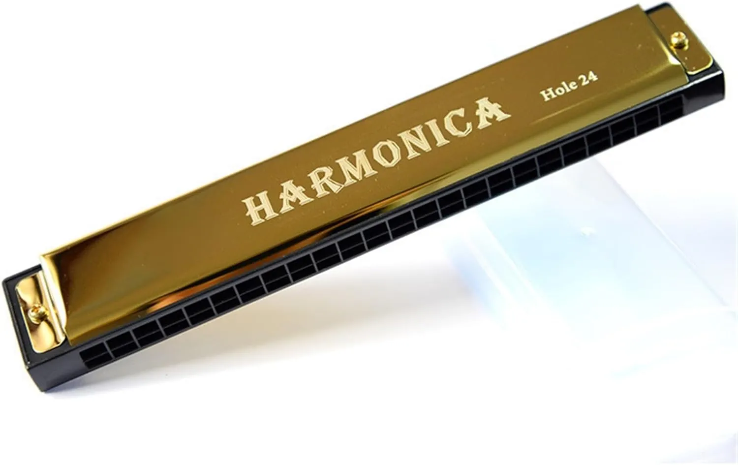 Beginners And Adults Professional Practice Performance Type 24 Hole Harmonica C Tune(Gold)