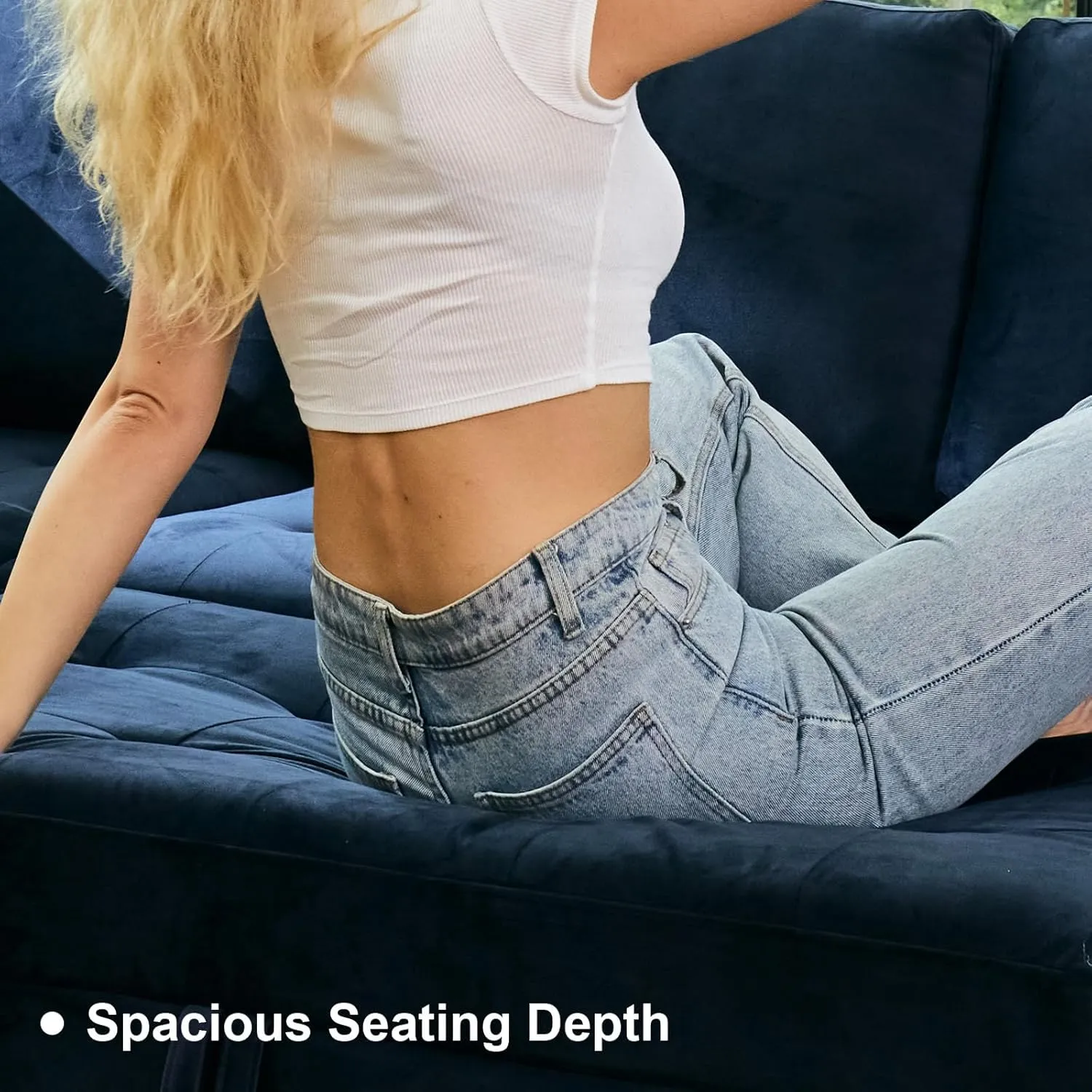 Belffin Modular Sectional Sleeper Sofa with Pull Out Bed Convertible U Shaped Sectional Sofa Couch with Storage Chaises for Living Room Blue