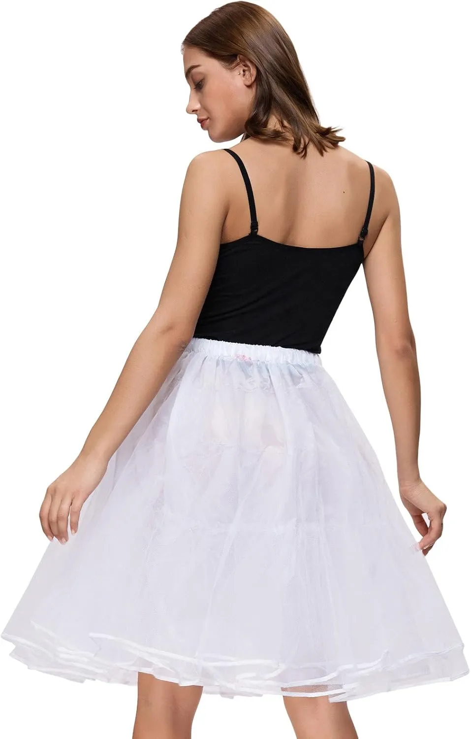 Belle Poque Women's 50s Petticoat Skirts Tutu Crinoline Underskirts Knee Length