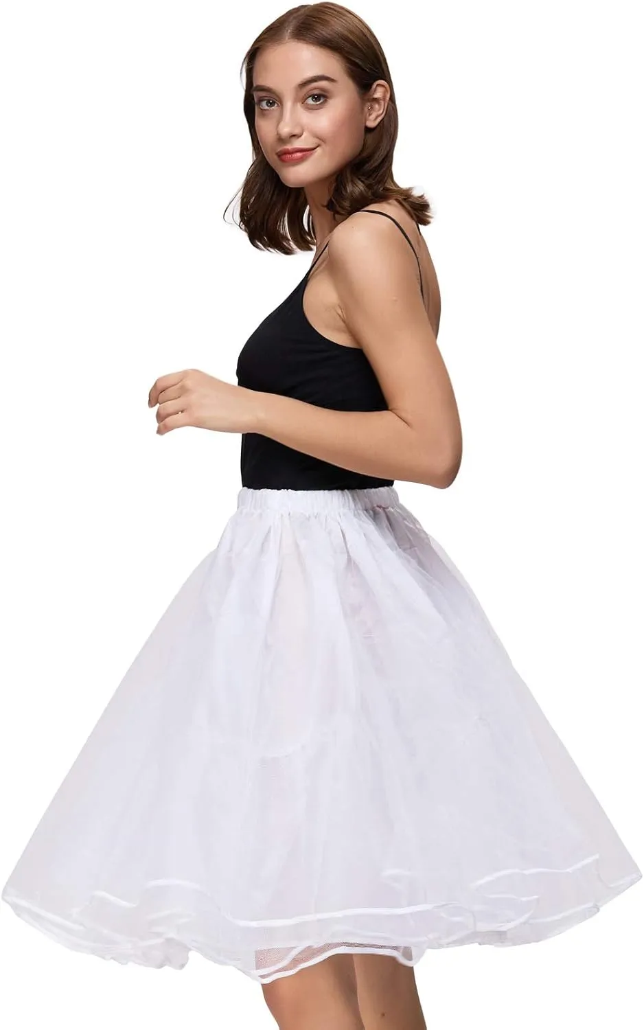Belle Poque Women's 50s Petticoat Skirts Tutu Crinoline Underskirts Knee Length